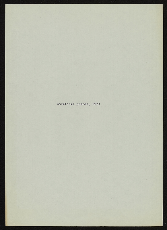 Petr Štembera – Endurance tests: Exercise of the will and body Ascetical reces Mind´s exercises 