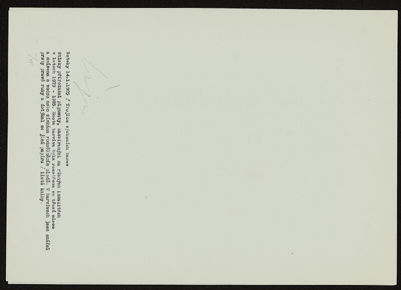 Miloš Šejn – Doteky 14.1.1985 / Trojice výchozích barev 