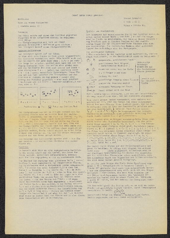 Dieter Schnebel – Nostalgie für 1 Dirigenten 