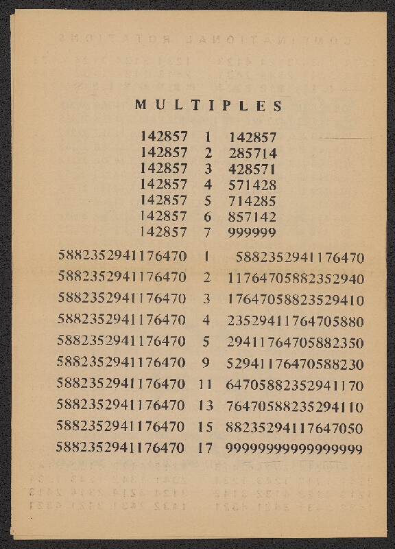Richard Kostelanetz – Numbers: POEMS & STORIES 
