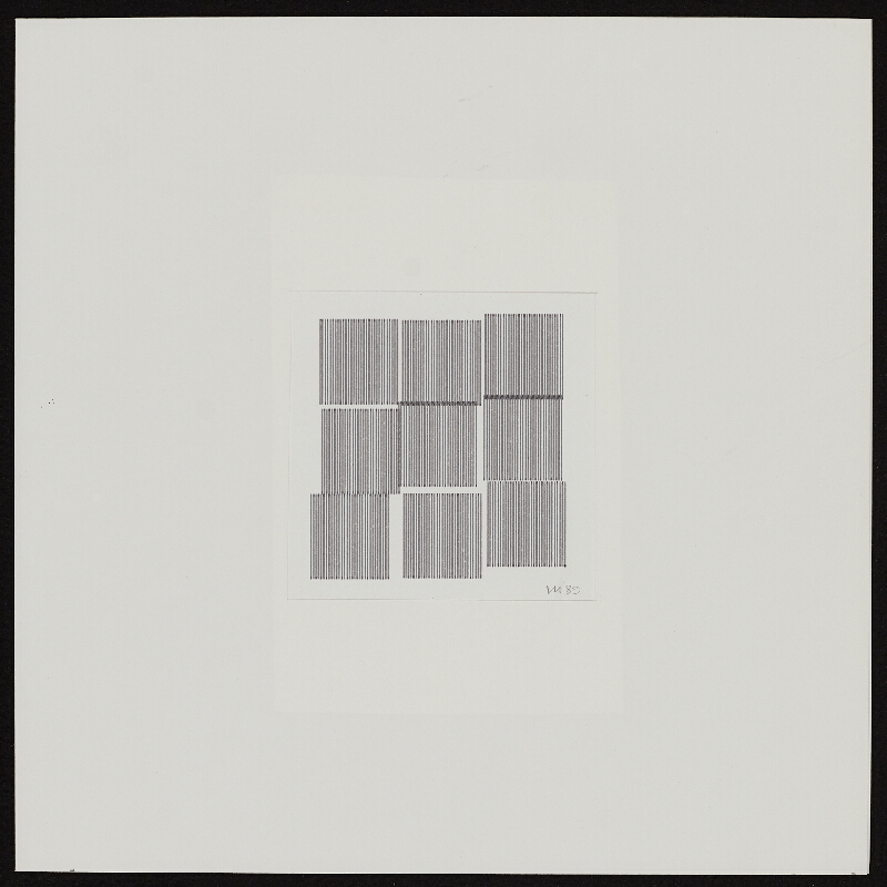 Vera Molnar – 9 Carres. 9 Lignes 