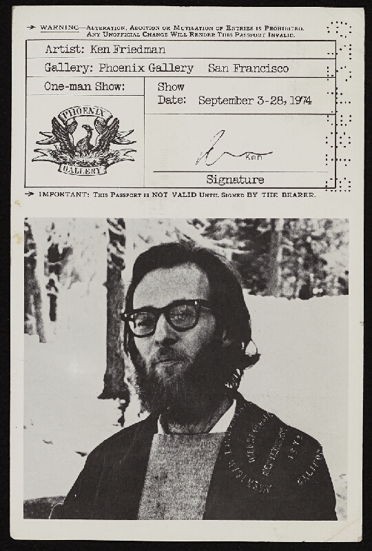 Ken Friedman – One-man show & Fluxus 