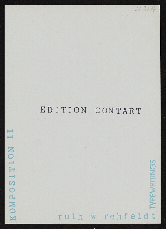 Ruth Wolf-Rehfeldt – Komposition II, Edition Contart 