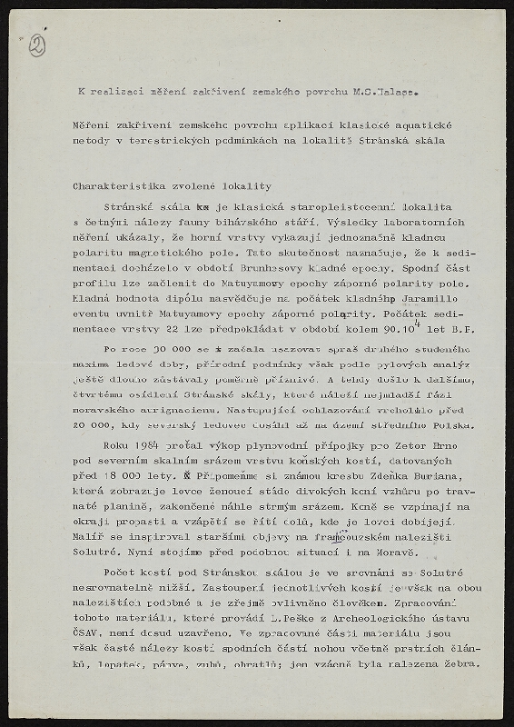 Miloslav Sonny Halas – Geodetický průzkum: k realizaci měření zakřivení zemského povrchu M. S. Halase, lokalita: Stránská skála 