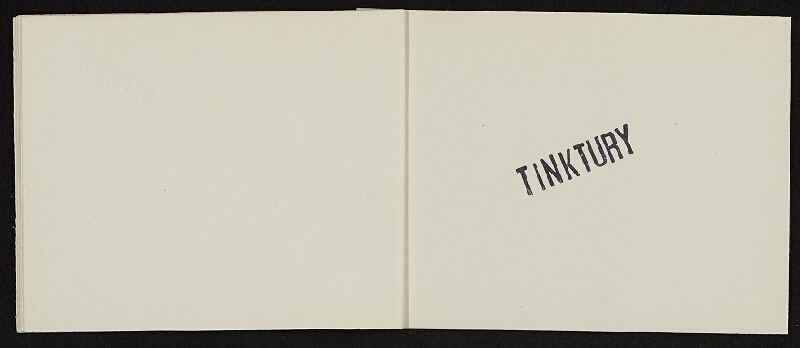 Jiří Hynek Kocman – My Activity, report no. 1 Graphic Activity, Tinktury 