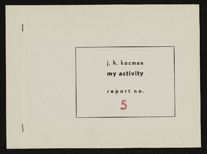 Jiří Hynek Kocman – My Activity, report no. 5 String Graphic 