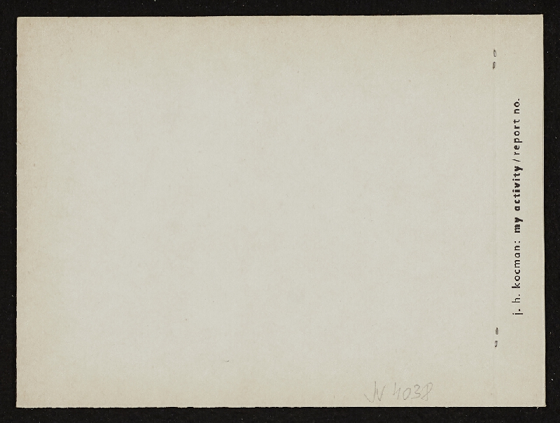 Jiří Hynek Kocman – My Activity, report no. 12 Ecologic Study 