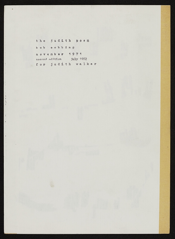 Bob Cobbing – he Judith Poem 