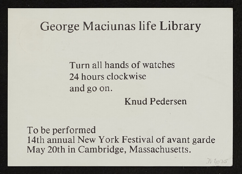 George Maciunas – George Macinaus life Library 