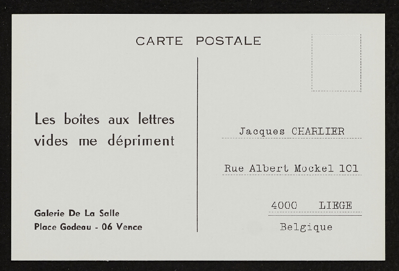 Benjamin Vautier – Les Paravents A la Galerie de la Salle, 19711 