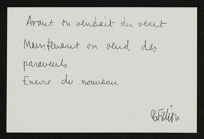 Benjamin Vautier – Les Paravents A la Galerie de la Salle, 19711 