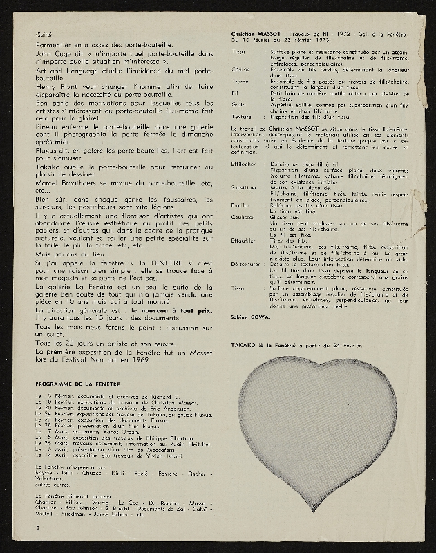 Benjamin Vautier – Une Lettre de la Fentre N 1 