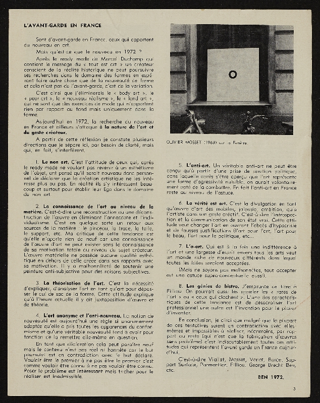 Benjamin Vautier – Une Lettre de la Fentre N 1 