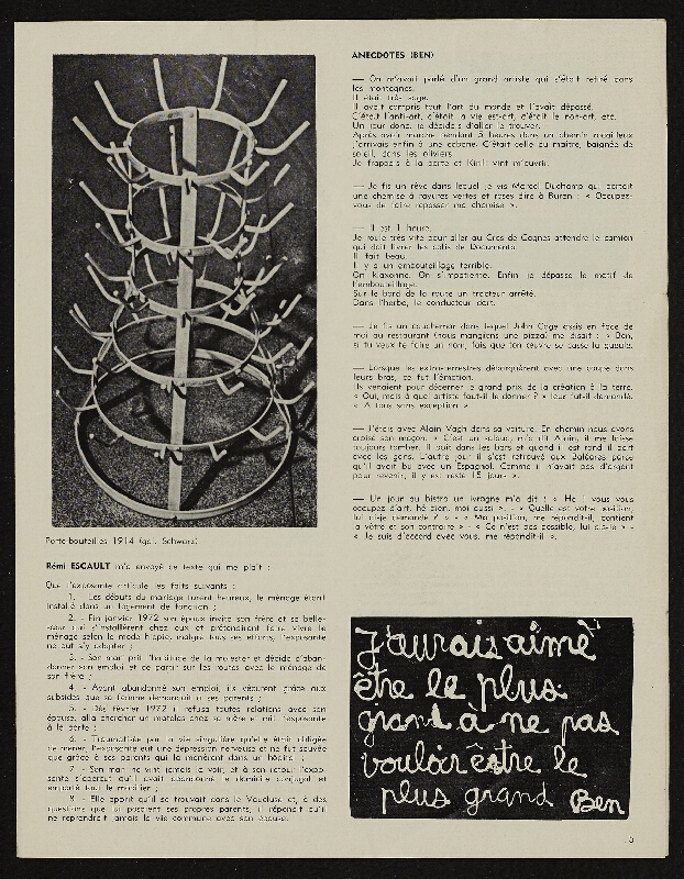 Benjamin Vautier – Une Lettre de la Fentre N 1 