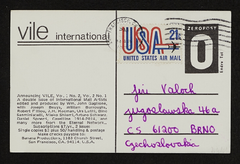 Anna Banana – Announcing VILE Vol. 1 No. 2, Vol. 2 No. 2 