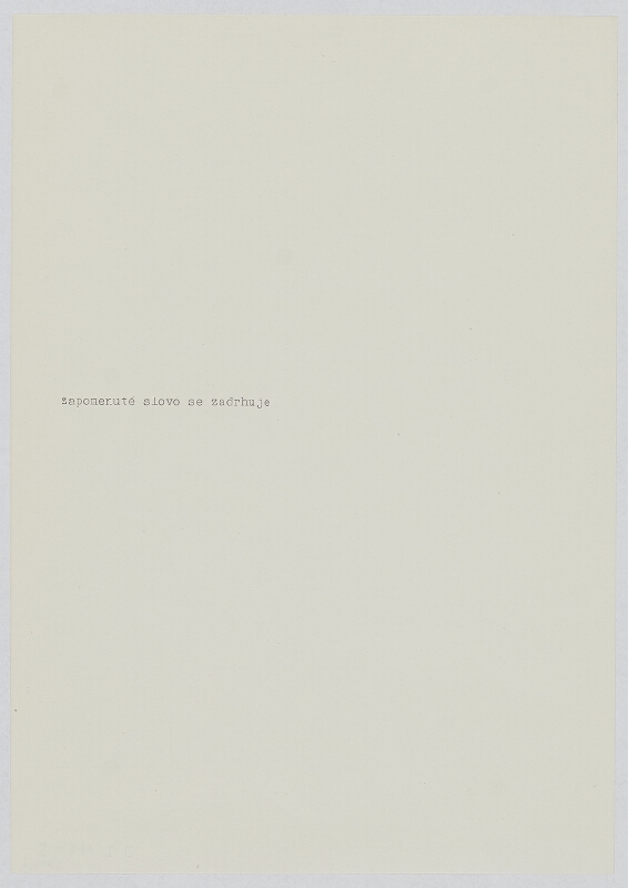 Jiří Valoch – Bez názvu 