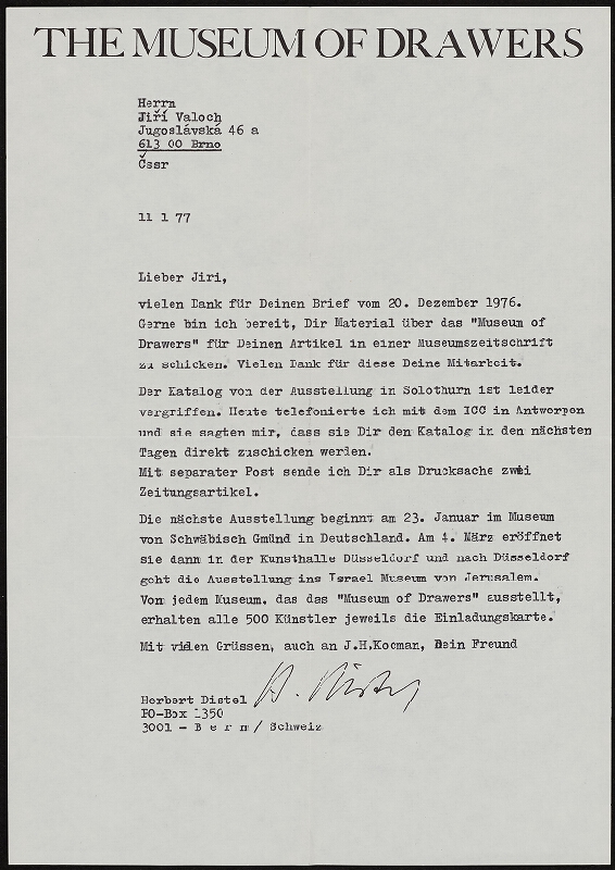 Herbert Distel – Museum of Drawers 