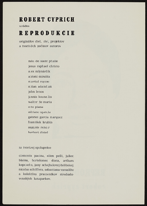 Robert Cyprich – Reprodukcie 