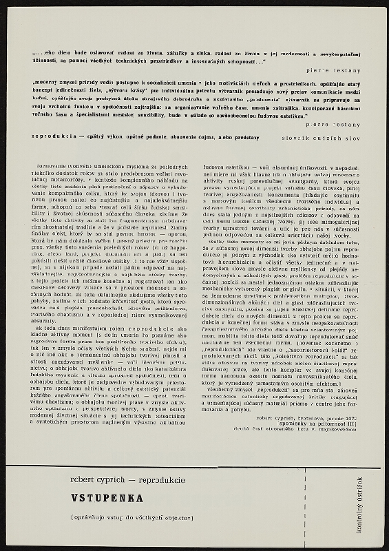 Robert Cyprich – Reprodukcie 