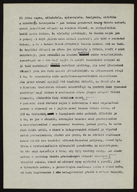 Jiří Valoch – Mezi básní a obrazem (text pro miniantologii vizuální poezie) 