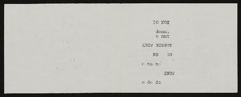 Barrie Phillip Nichol – Untitled, 5? Mini Mimeo Series # 27, Ganglia Press Toronto Kanada 