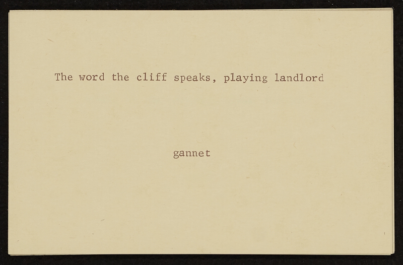 Barrie Phillip Nichol – One Word Poems, grOnk Series 4 # 8, Ganglia Press Toronto Kanda in association with Lighthouse Press Vancouver 