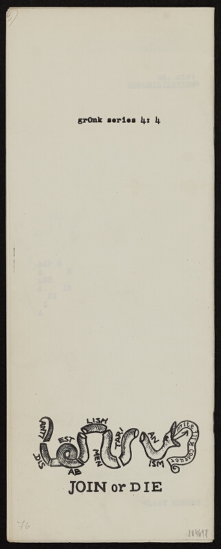 Barrie Phillip Nichol – The War Against The Asps, grOnk Series 4 # 4, Ganglia Press Toronto Kanada 