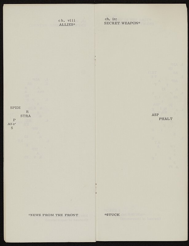 Barrie Phillip Nichol – The War Against The Asps, grOnk Series 4 # 4, Ganglia Press Toronto Kanada 