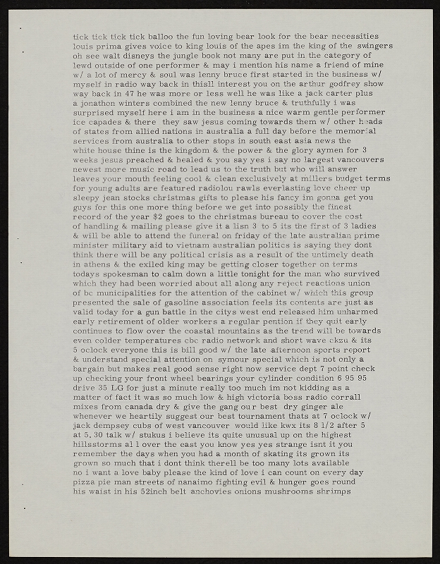 Barrie Phillip Nichol – Motion / Pictures, grOnk Series 4 # 1, Ganglia Press Toronto Kanada 