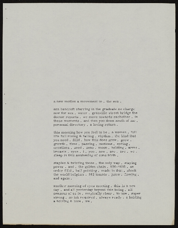 Barrie Phillip Nichol – Motion / Pictures, grOnk Series 4 # 1, Ganglia Press Toronto Kanada 