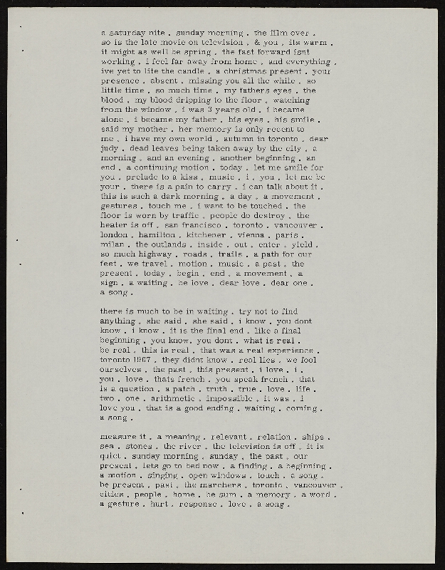 Barrie Phillip Nichol – Motion / Pictures, grOnk Series 4 # 1, Ganglia Press Toronto Kanada 