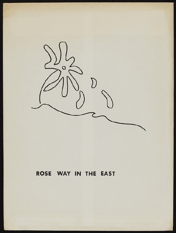 Barrie Phillip Nichol – Rose Way In The East, grOnk Series 4 # 7, Ganglia Press Toronto Kanada 