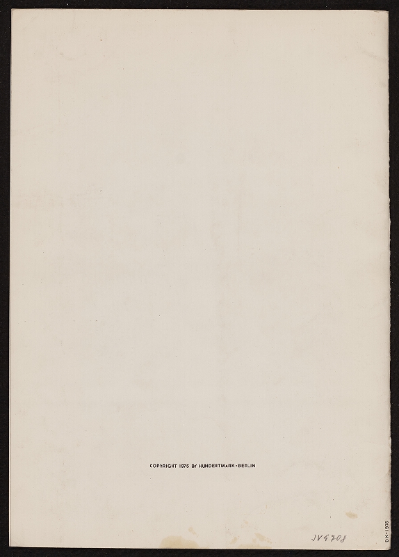 Armin ed. Hundertmark – Editionsverzeichnis 1971-1975, Edition Hundertmark 