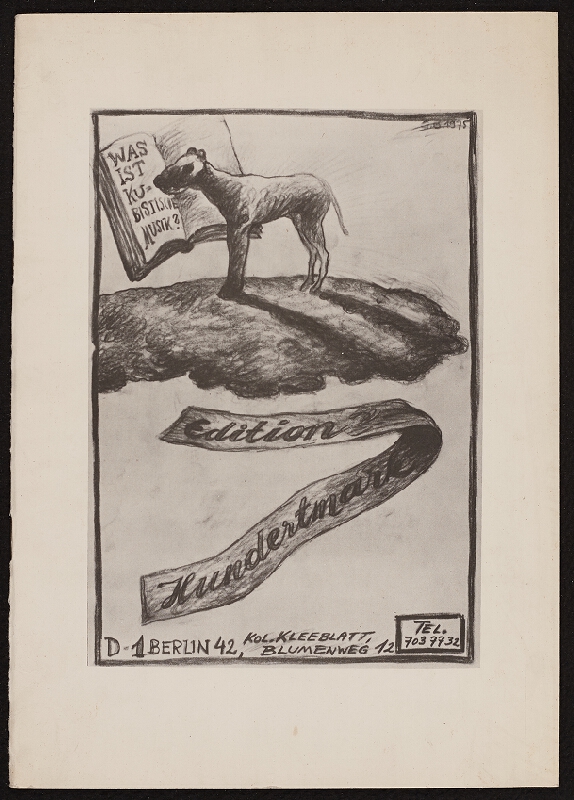 Armin ed. Hundertmark – Editionsverzeichnis 1971-1975, Edition Hundertmark 