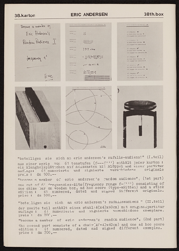 Armin ed. Hundertmark – Editionsverzeichnis 1971-1975, Edition Hundertmark 