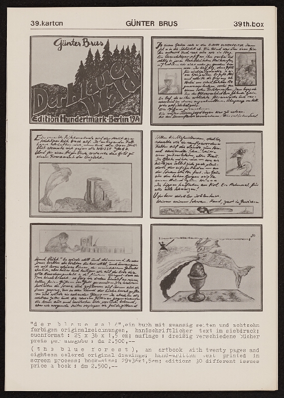 Armin ed. Hundertmark – Editionsverzeichnis 1971-1975, Edition Hundertmark 