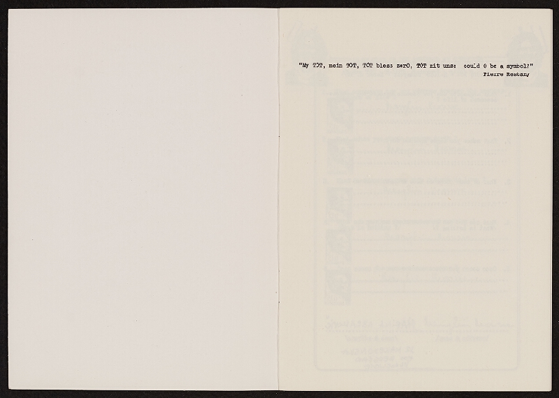 Armin ed. Hundertmark – TÓTal questions by TÓT, Edition Hundertmark 