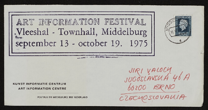Peter van Beveren – Art Information Festival, Vleeshal - Townhall, Middelburg, september 13 - october 19. 1975, Art Information Centre 