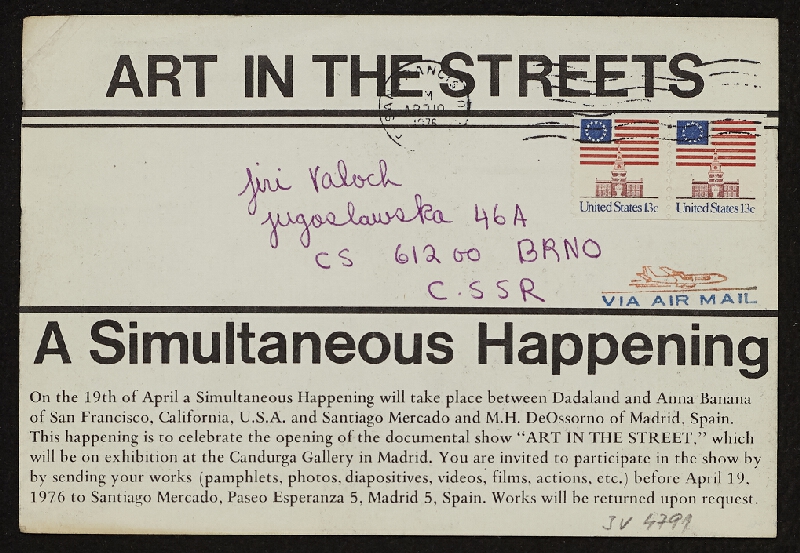 Dadaland – Art in the Streets A Simultaneous Happening 