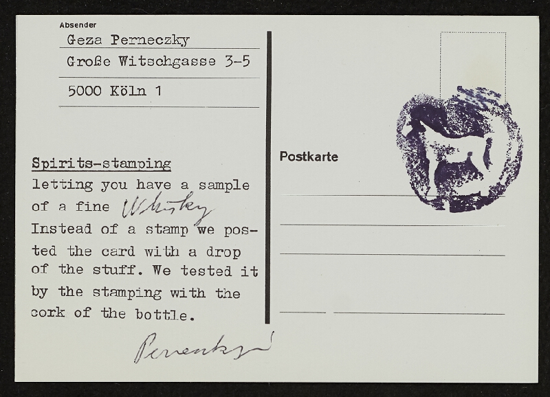 Géza Perneczky – Spirits-stamping 