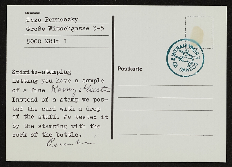 Géza Perneczky – Spirits-stamping 