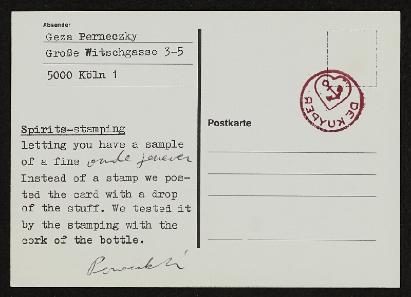 Géza Perneczky – Spirits-stamping 