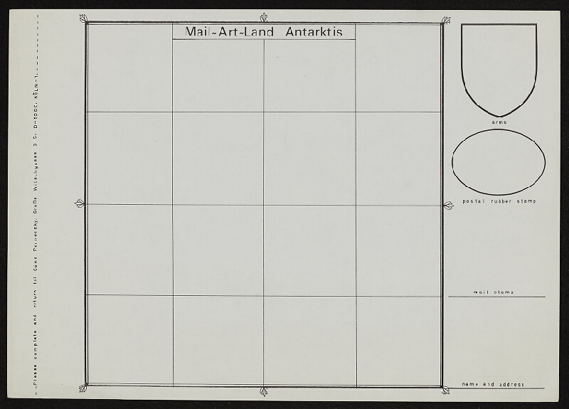 Géza Perneczky – Mail-Art-Land Antarktis 