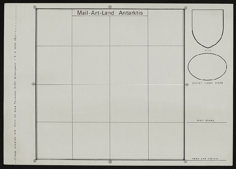 Géza Perneczky – Mail-Art-Land Antarktis 