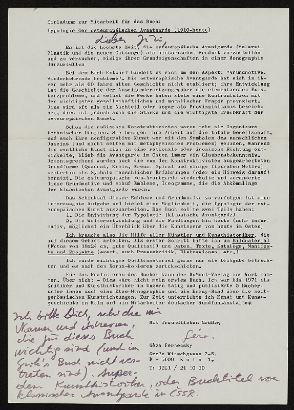 Géza Perneczky – Typology of the East European Avantgarde (1910 - present day) 