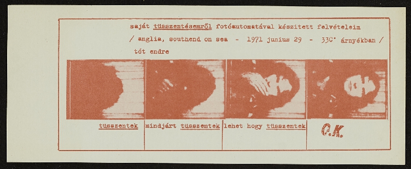 Endre Tót – Tüsszentek 