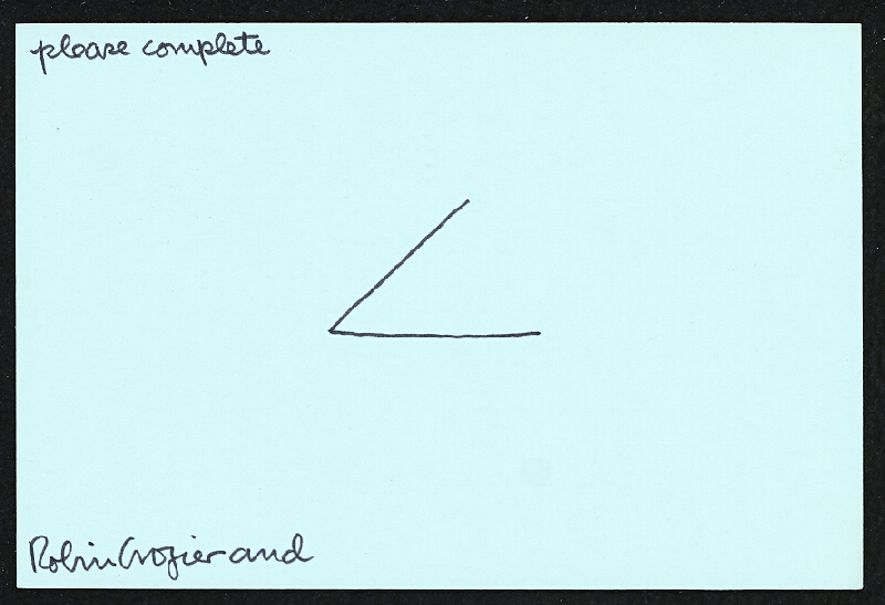 Robin Crozier – Please complete 