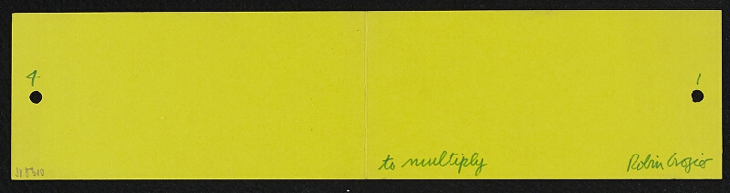 Robin Crozier – to multiply 