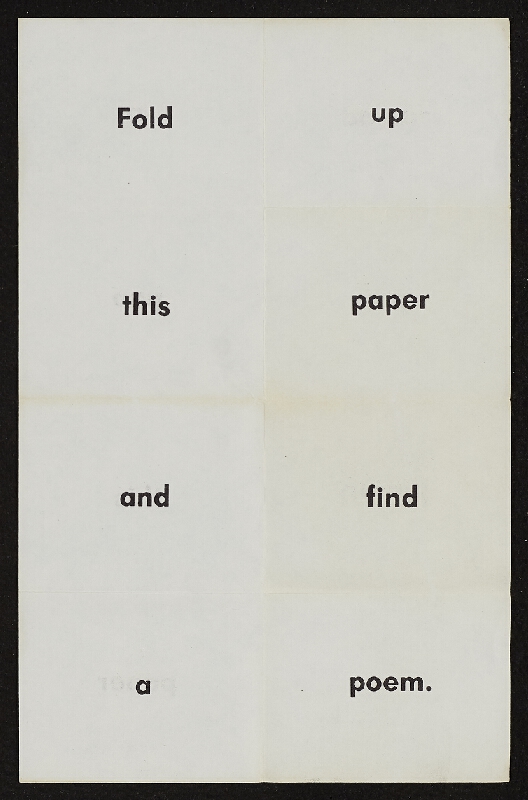 Roland Gross – Folding poem 