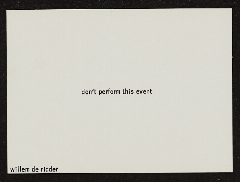 Willem De Ridder – Paper Fluxwork 